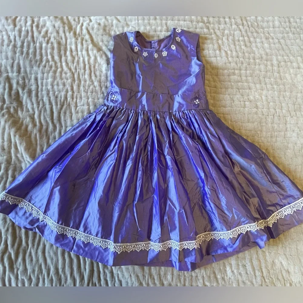 Lot of 2 Stunning Violet & Rose Tea Party Dresses Costumes Princess Role Play